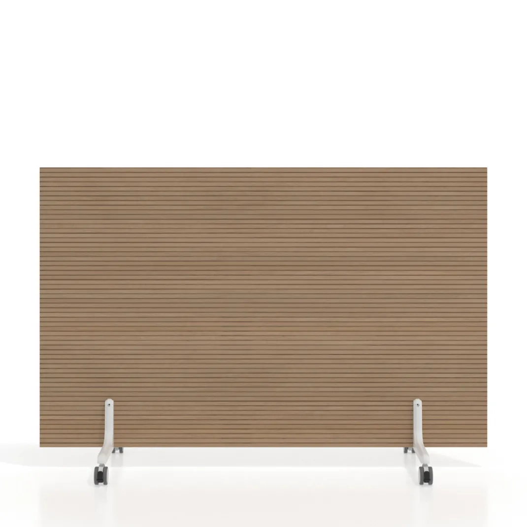 Biombo separador pared móvil Hover en melamina, posición horizontal, alto 100cm