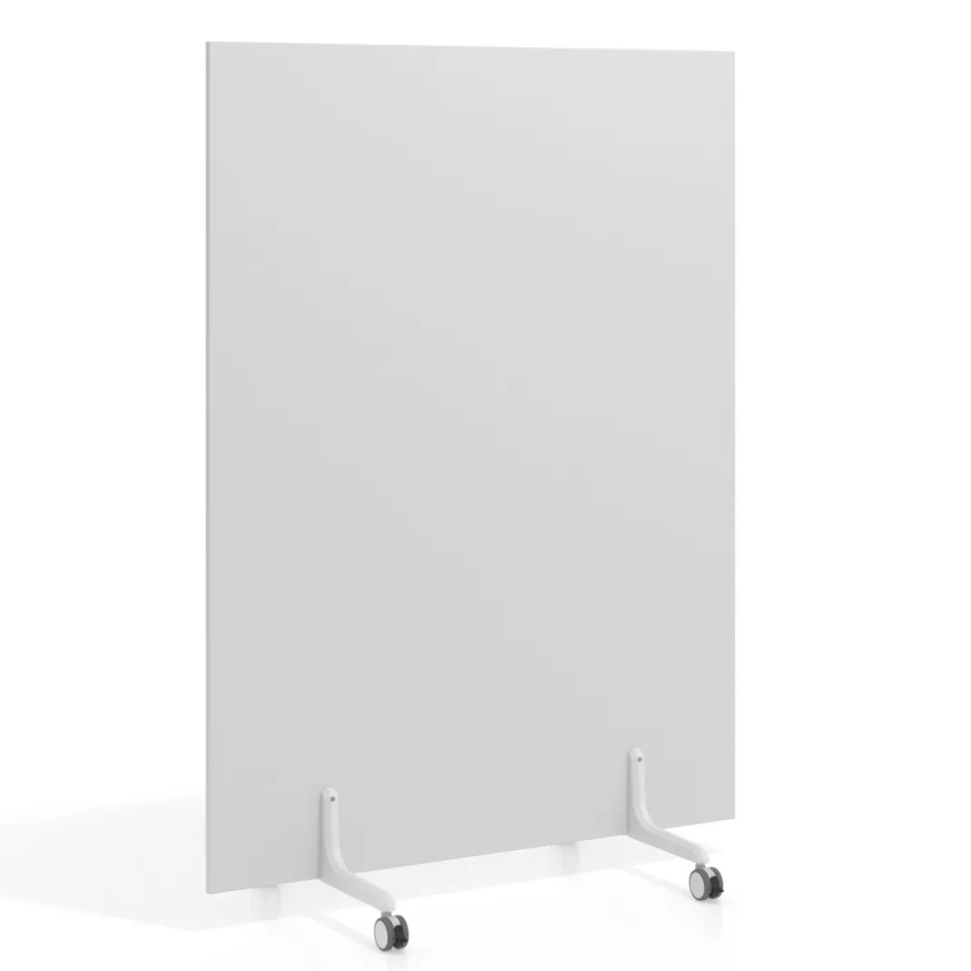 Biombo separador pared móvil Hover en melamina, posición vertical, ancho 120cm