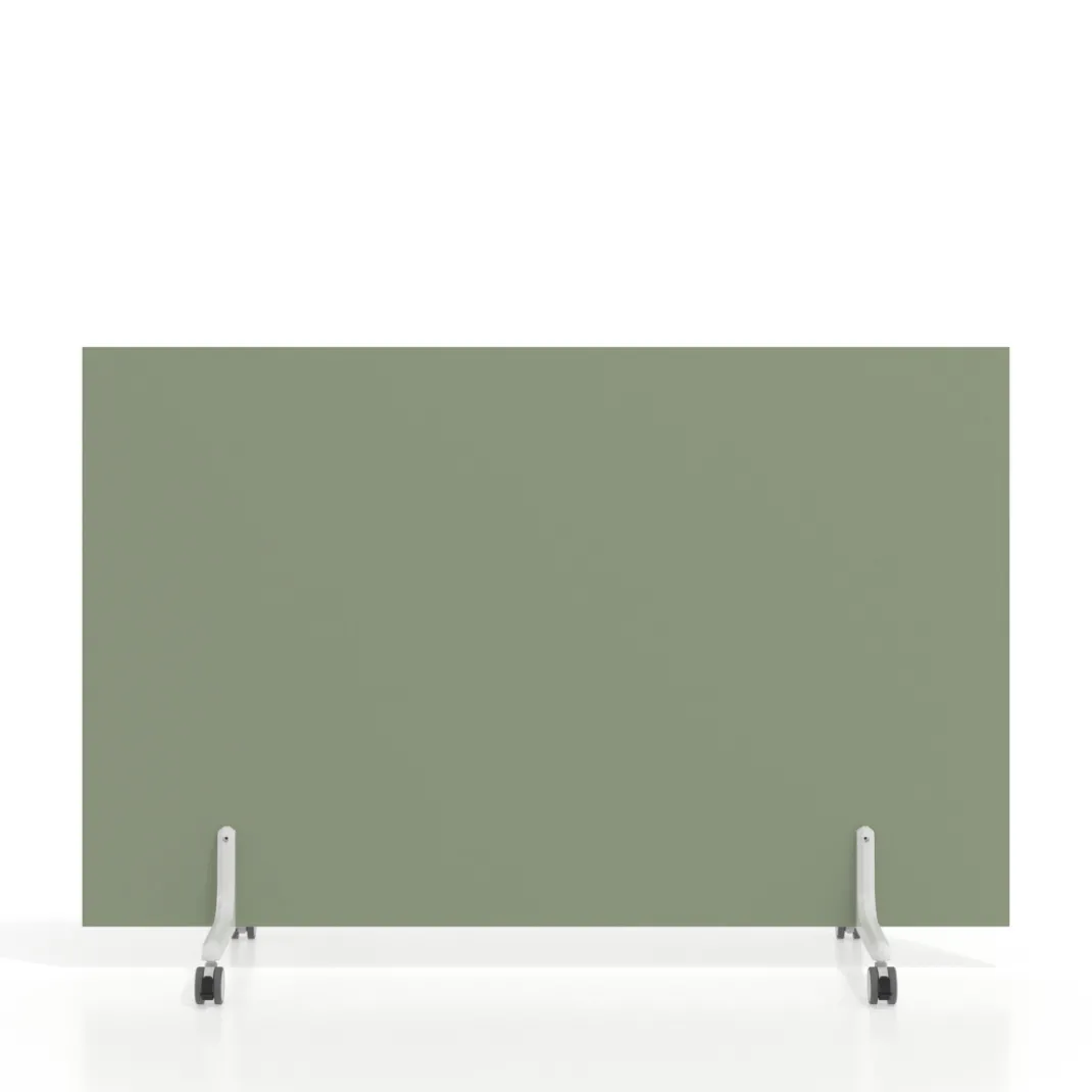 Biombo separador pared móvil Hover en melamina, posición horizontal, alto 100cm