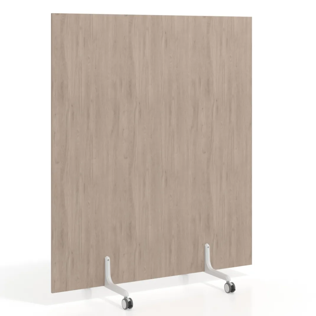 Biombo separador pared móvil Hover en melamina, posición vertical, ancho 140cm