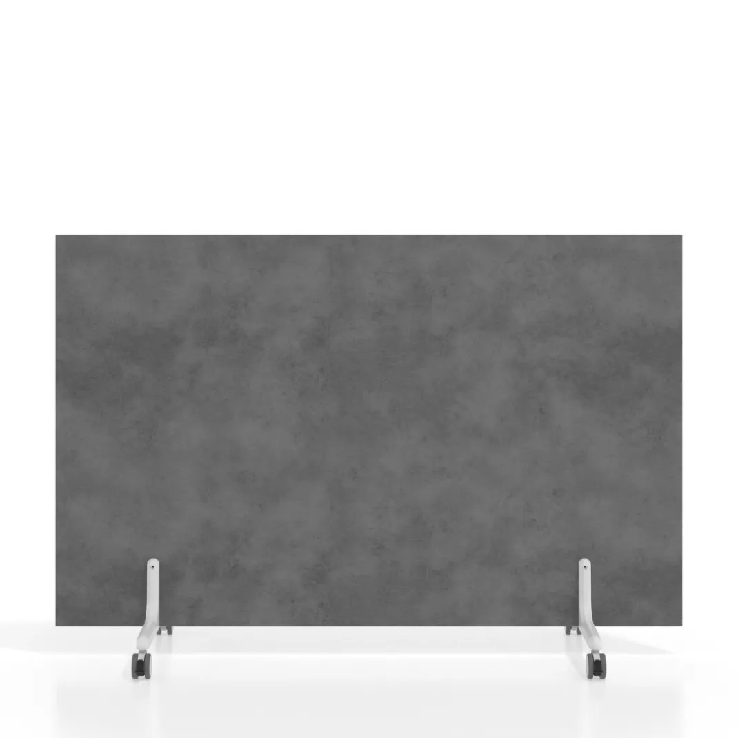 Biombo separador pared móvil Hover en melamina, posición horizontal, alto 100cm