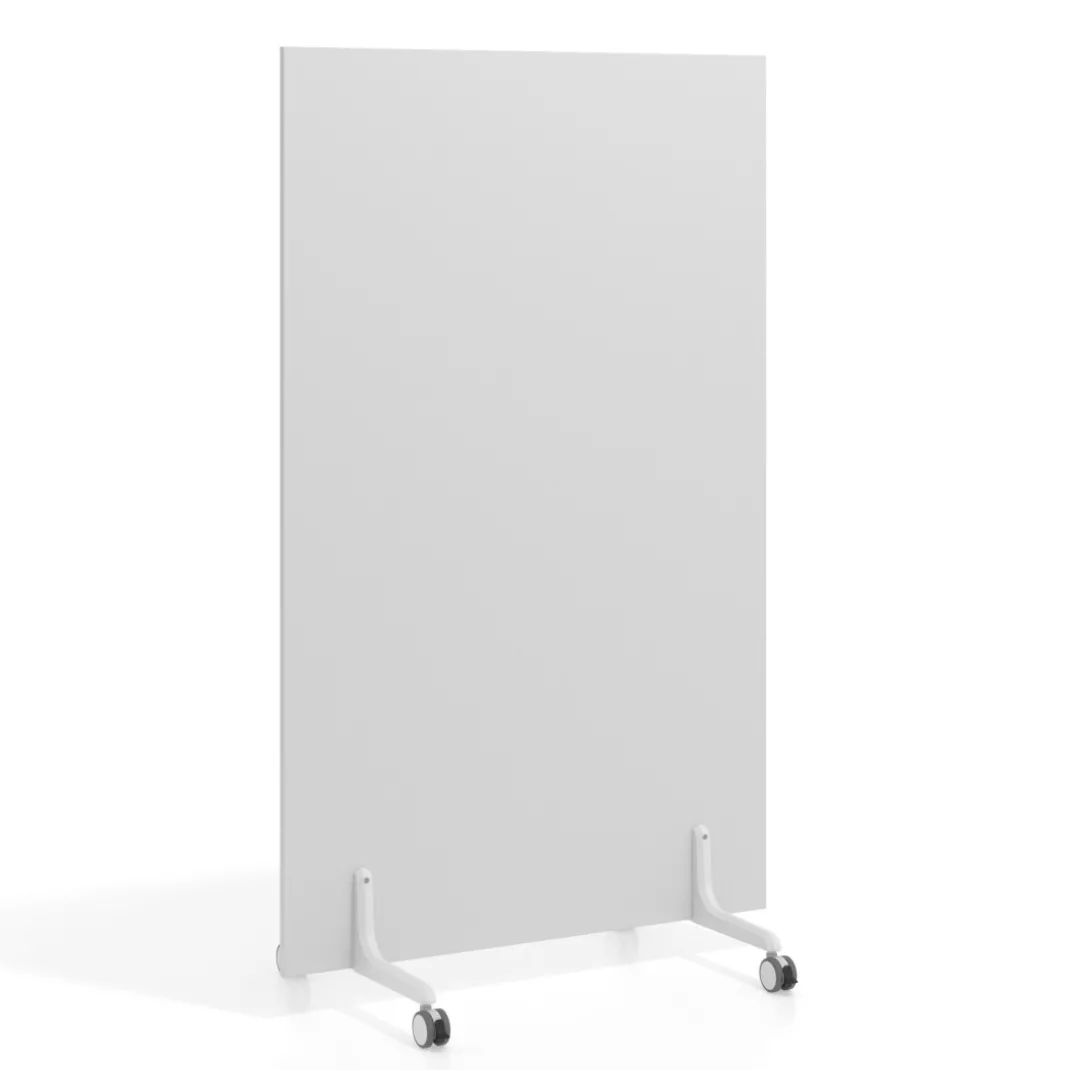 Biombo separador pared móvil Hover en melamina, posición vertical, ancho 100cm