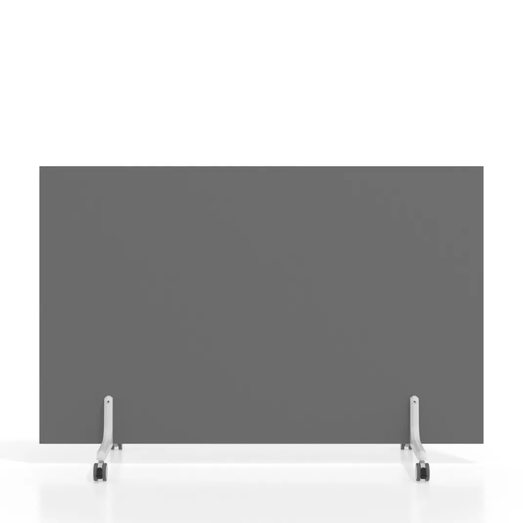 Biombo separador pared móvil Hover en melamina, posición horizontal, alto 100cm