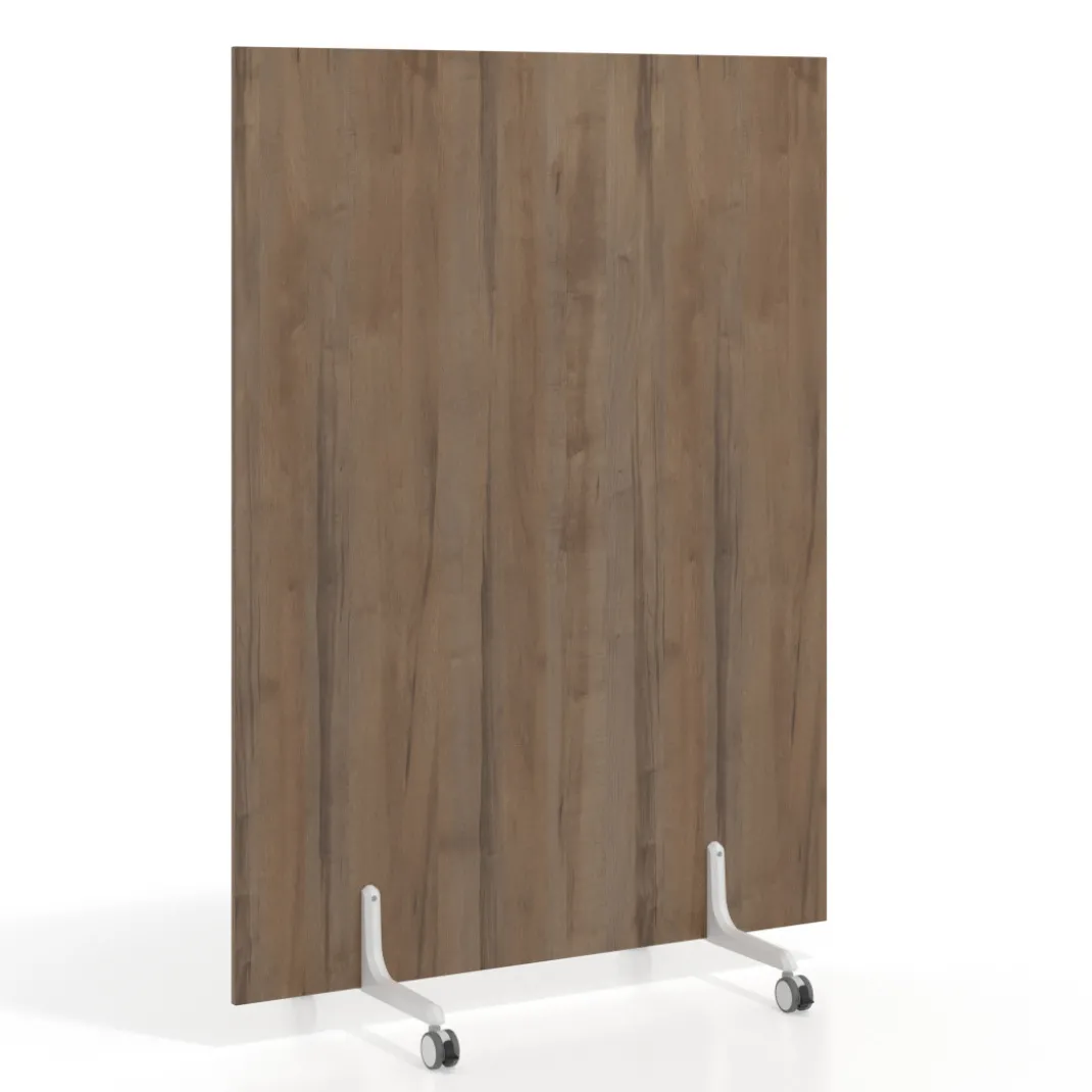 Biombo separador pared móvil Hover en melamina, posición vertical, ancho 120cm