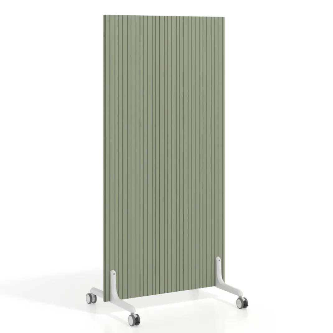 Biombo separador pared móvil Hover en melamina, posición horizontal, alto 100cm
