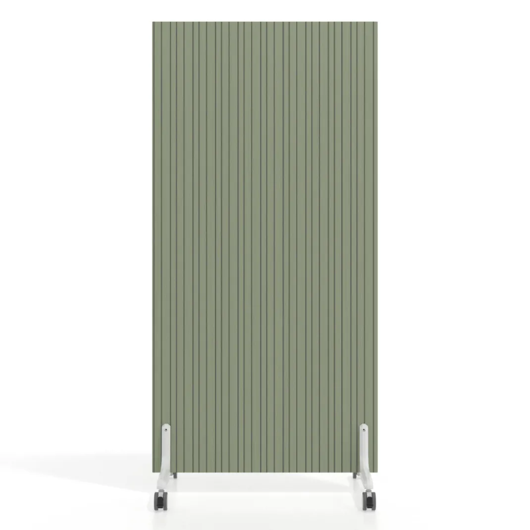 Biombo separador pared móvil Hover en melamina, posición horizontal, alto 100cm