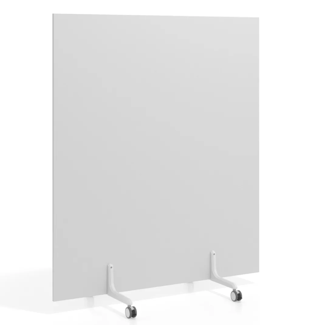 Biombo separador pared móvil Hover en melamina, posición horizontal, alto 100cm