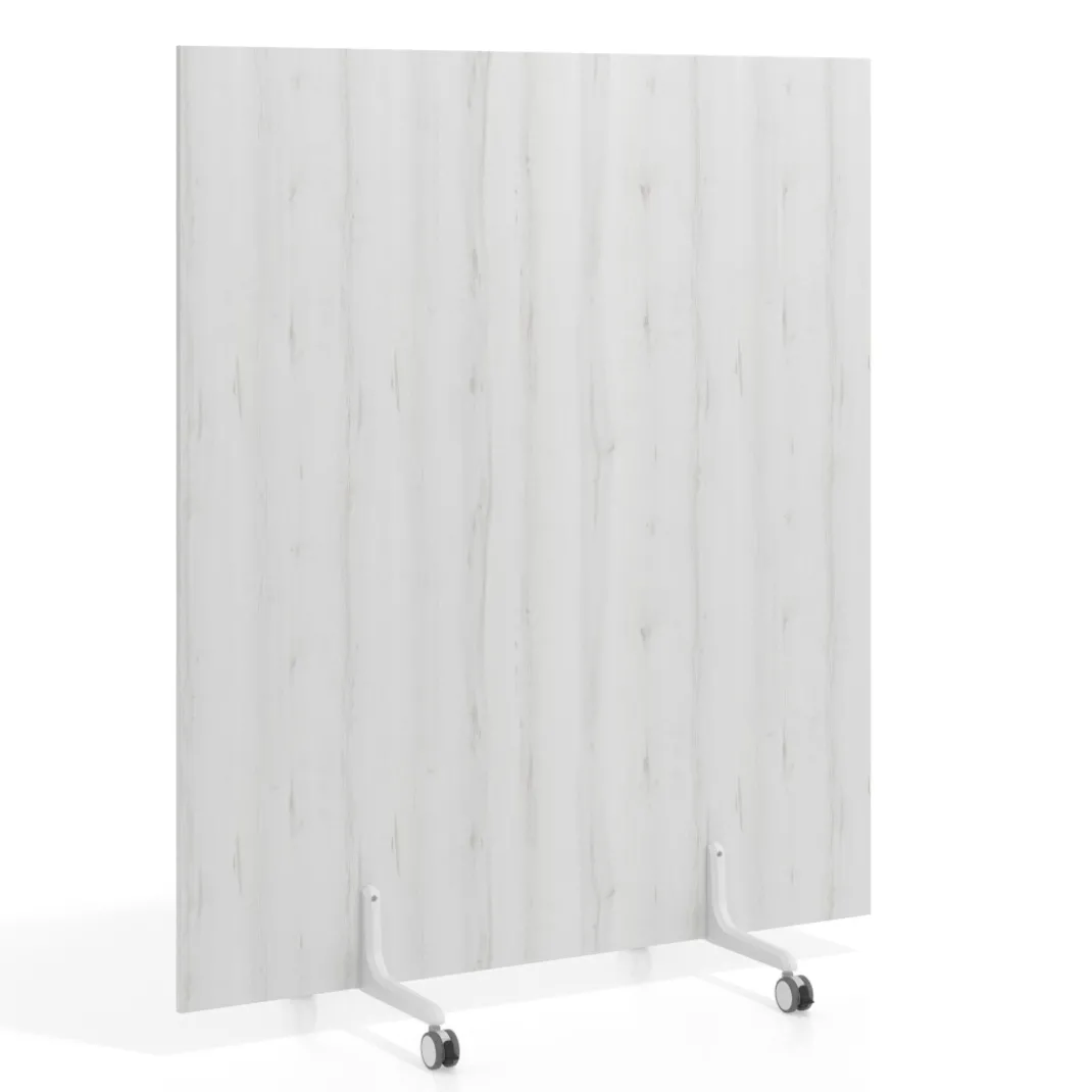 Biombo separador pared móvil Hover en melamina, posición horizontal, alto 100cm
