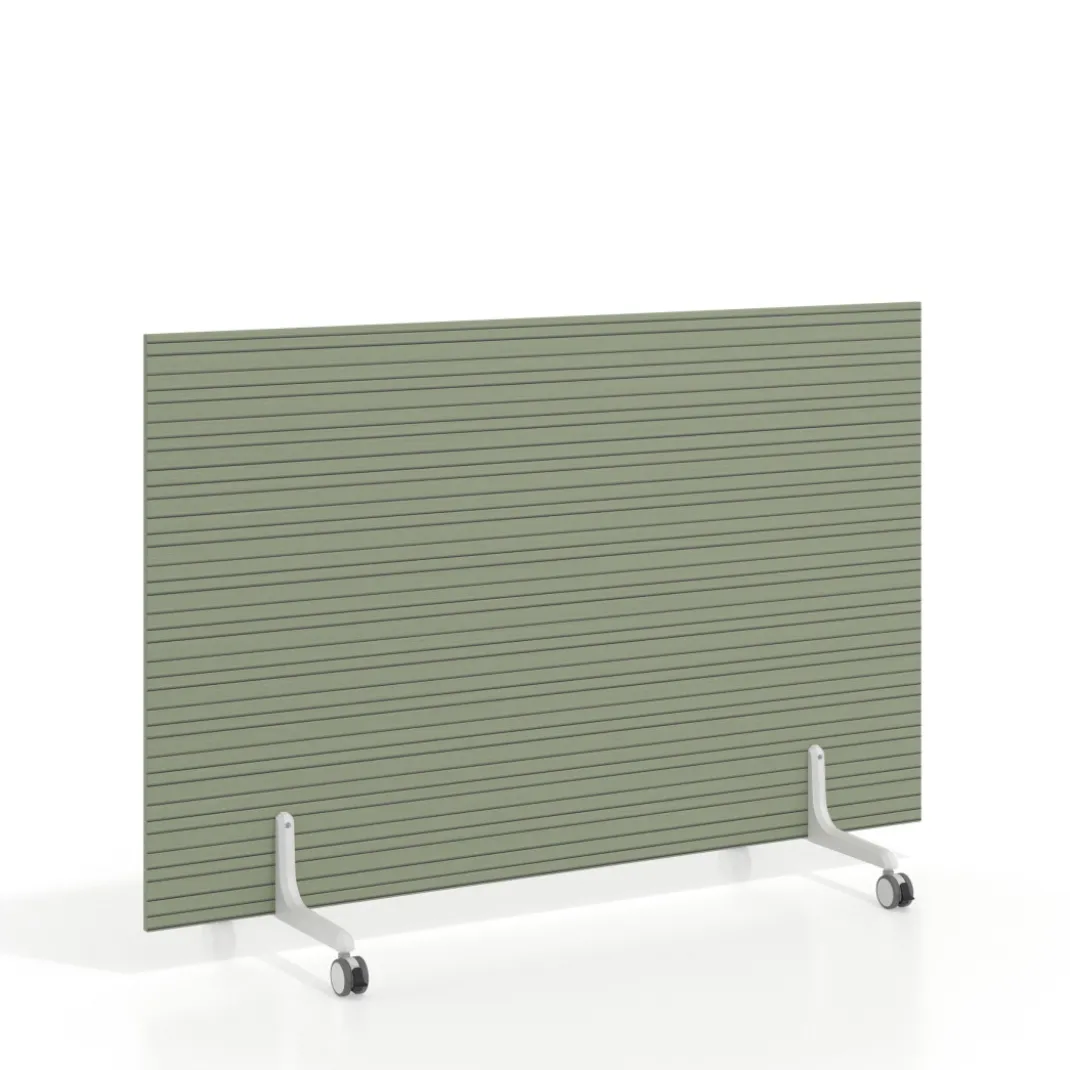 Biombo separador pared móvil Hover en melamina, posición horizontal, alto 100cm