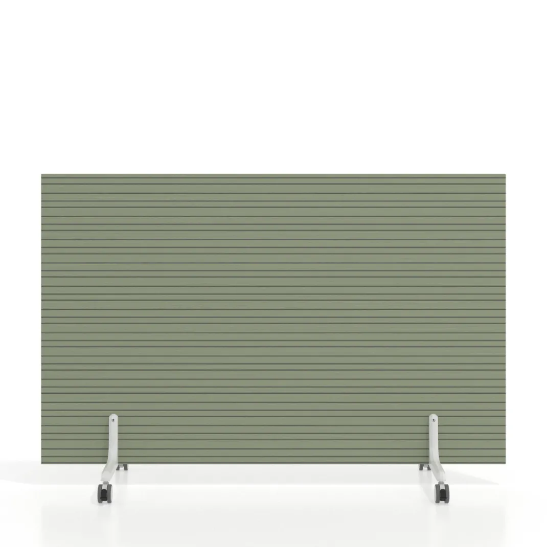 Biombo separador pared móvil Hover en melamina, posición horizontal, alto 100cm