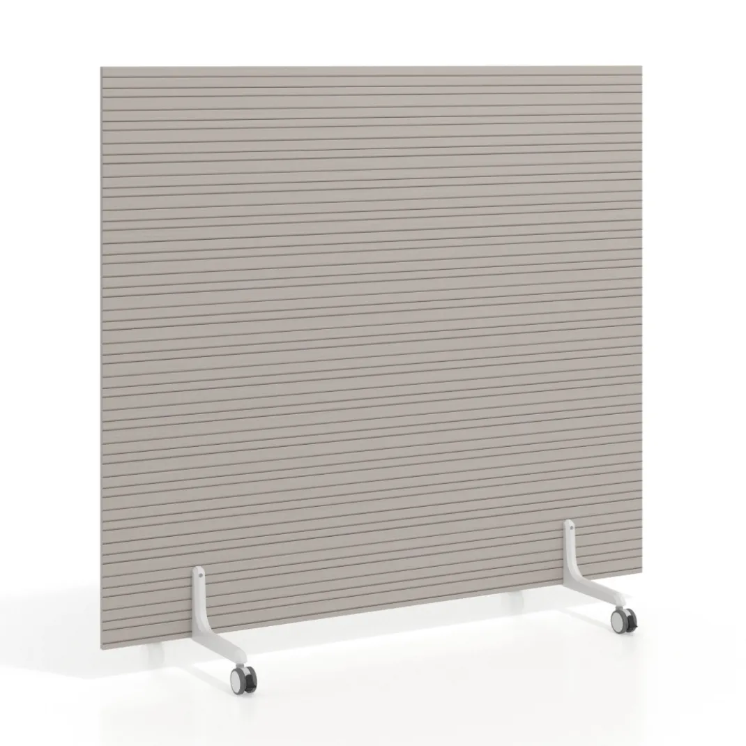 Biombo separador pared móvil Hover en melamina, posición horizontal, alto 100cm