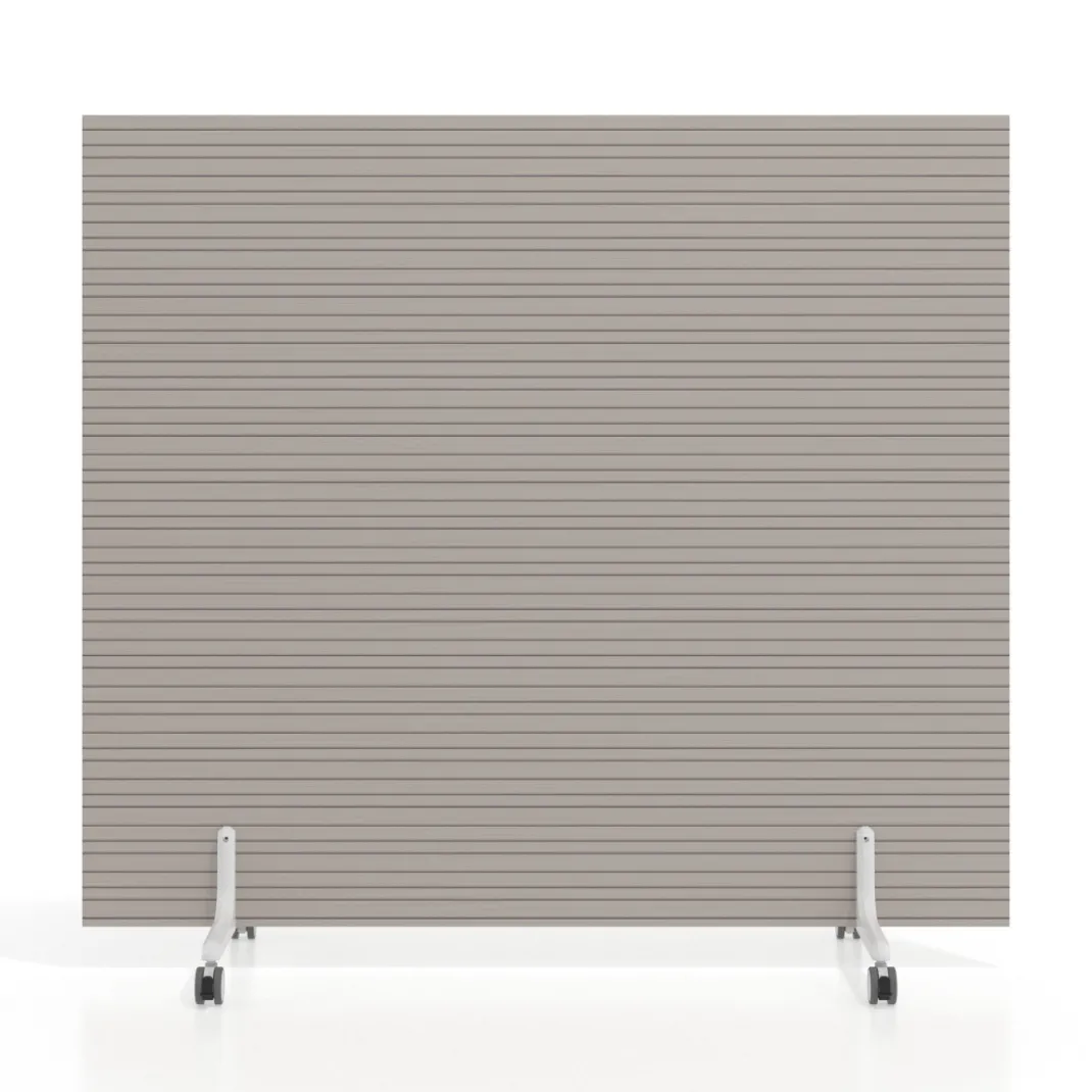 Biombo separador pared móvil Hover en melamina, posición horizontal, alto 100cm