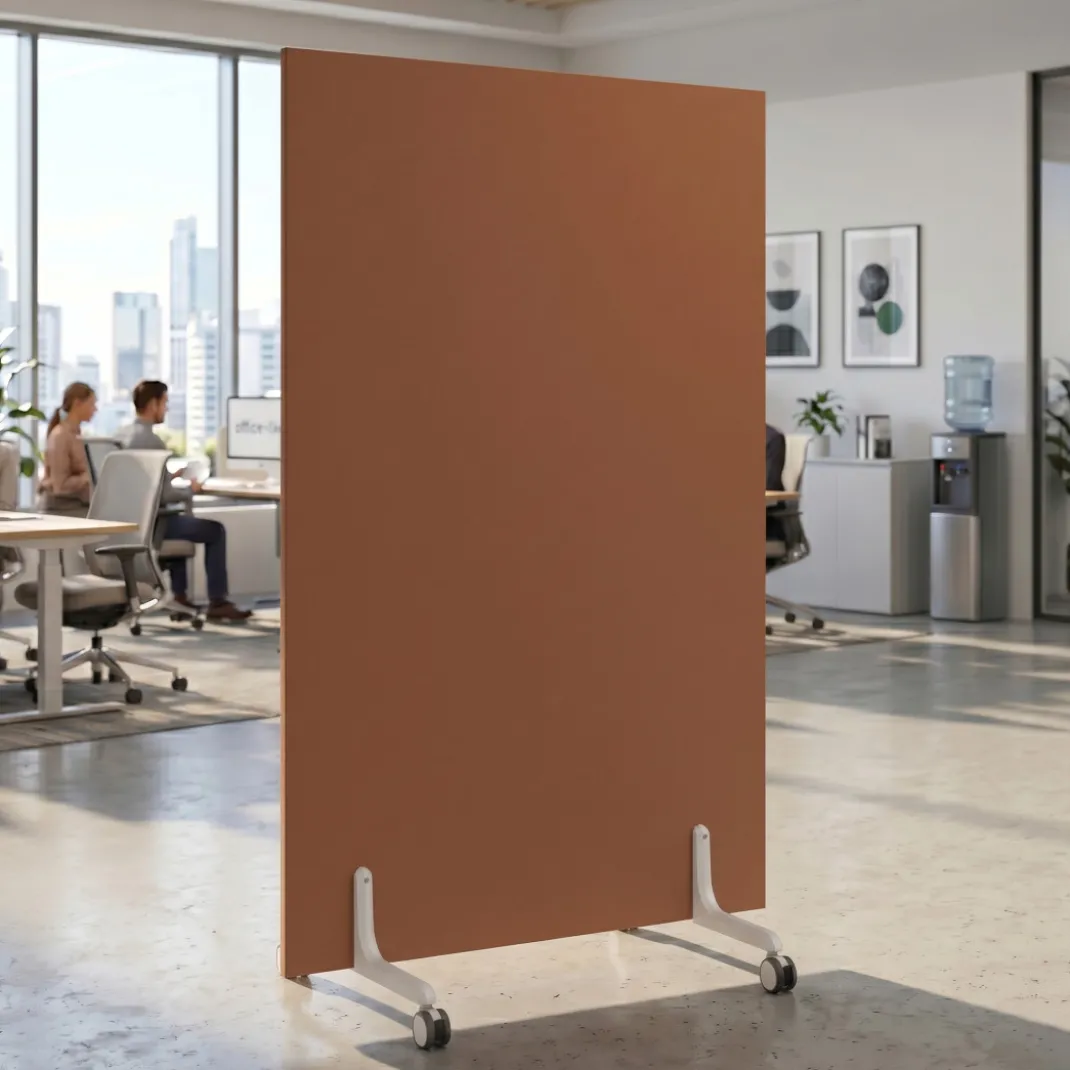 Biombo separador pared móvil Hover en melamina, posición vertical, ancho 140cm
