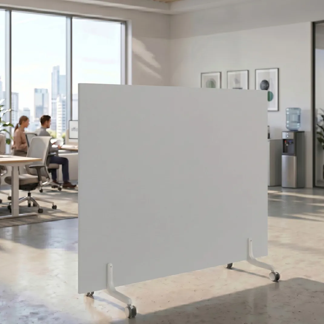 Biombo separador pared móvil Hover en melamina, posición horizontal, alto 120cm