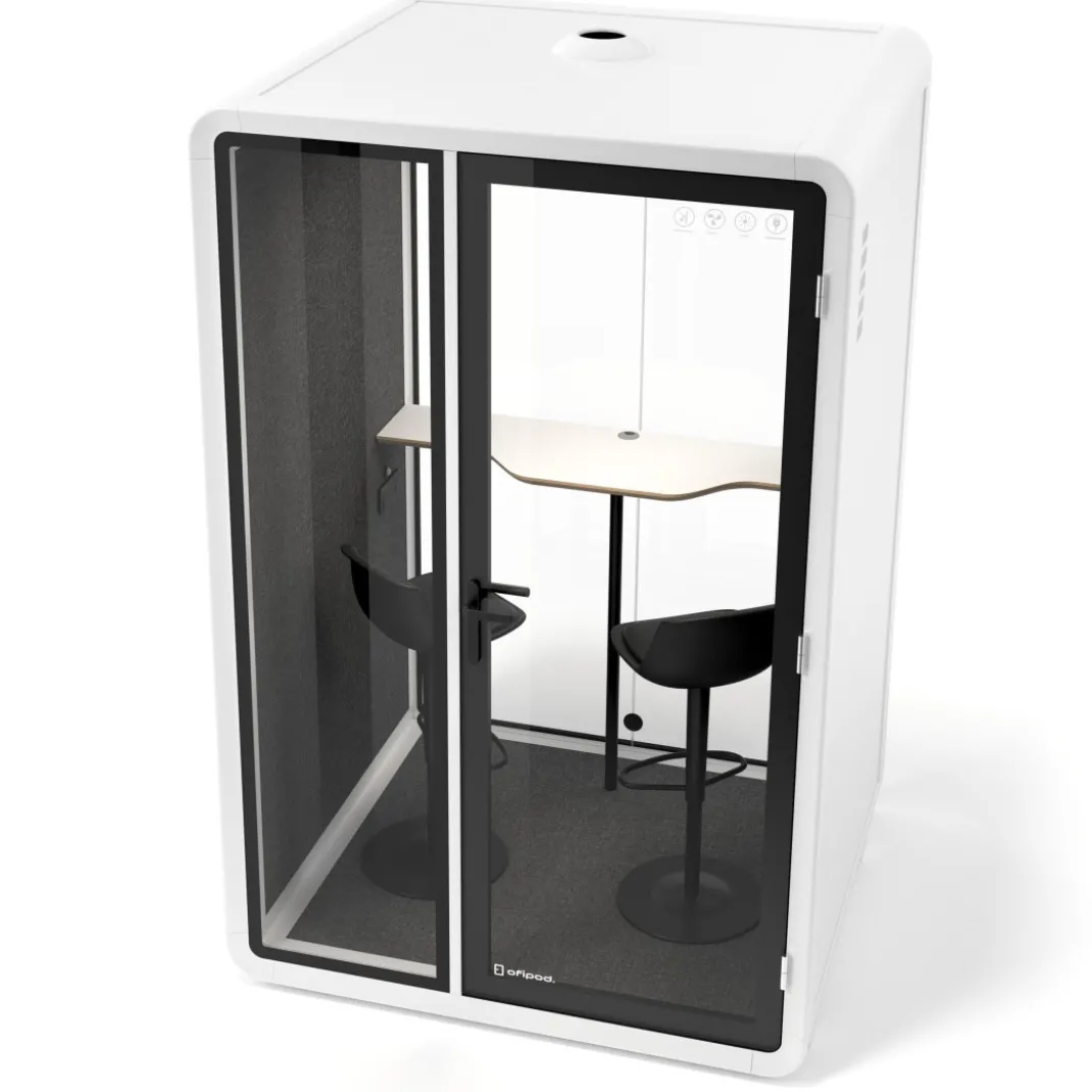 Cabina acústica Ofipod 2 personas, estructura blanca