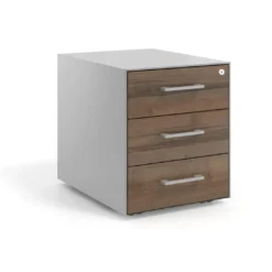 Cajonera de oficina Strong 3 cajones estructura aluminio frontales melamina