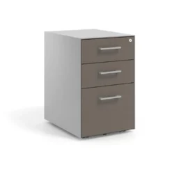 Cajonera de oficina Strong 2 cajones + archivo estructura aluminio frontales melamina