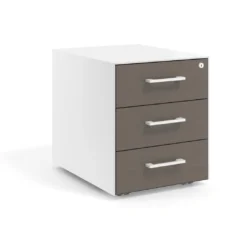 Cajonera de oficina Strong 3 cajones estructura blanca frontales melamina