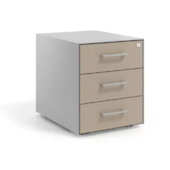Cajonera de oficina Strong 3 cajones estructura aluminio frontales melamina
