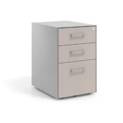 Cajonera de oficina Strong 2 cajones + archivo estructura aluminio frontales melamina
