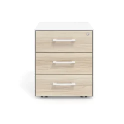 Cajonera de oficina Strong 3 cajones estructura blanca frontales melamina