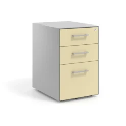 Cajonera de oficina Strong 2 cajones + archivo estructura aluminio frontales melamina