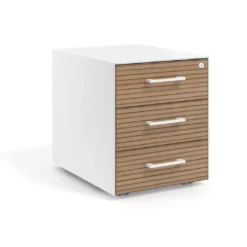 Cajonera de oficina Strong 3 cajones estructura blanca frontales melamina