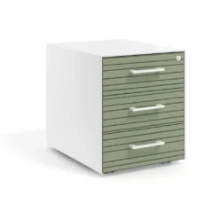Cajonera de oficina Strong 3 cajones estructura blanca frontales melamina