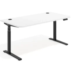 Escritorio Elevable Erghos Axis estructura negra 4 cantos curvos