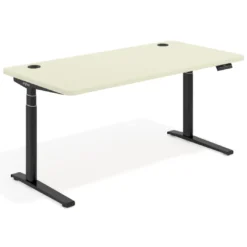 Escritorio Elevable Erghos Axis estructura negra 2 cantos curvos