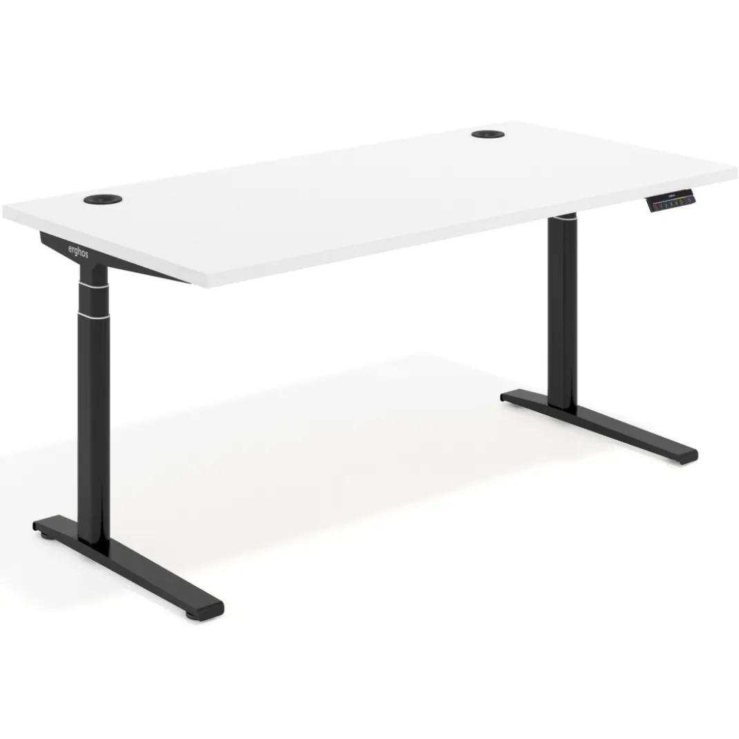 Escritorio Elevable Erghos Axis estructura negra canto recto