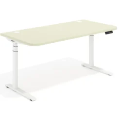 Escritorio Elevable Erghos Axis estructura blanca 2 cantos curvos
