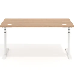 Escritorio Elevable Erghos Alpha estructura de madera 2 cantos curvos