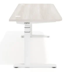 Escritorio Elevable Erghos Alpha estructura de madera 4 cantos curvos