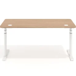 Escritorio Elevable Erghos Alpha estructura de madera canto recto