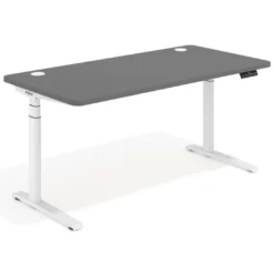 Escritorio Elevable Erghos Alpha estructura de madera canto recto