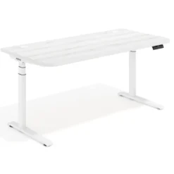 Escritorio Elevable Erghos Alpha estructura de madera 4 cantos curvos