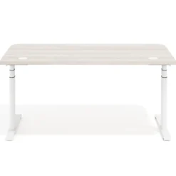 Escritorio Elevable Erghos Axis estructura blanca canto recto