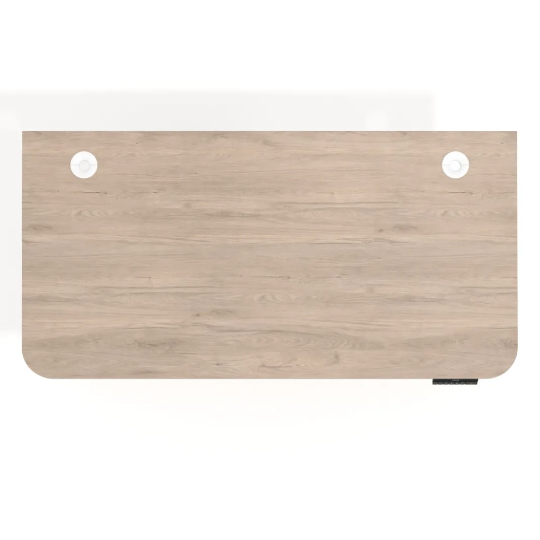 Escritorio Elevable Erghos Alpha estructura de madera 2 cantos curvos