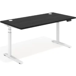 Escritorio Elevable Erghos Alpha estructura de madera 4 cantos curvos
