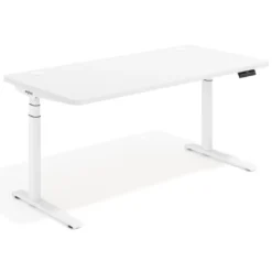 Escritorio Elevable Erghos Axis estructura blanca 4 cantos curvos