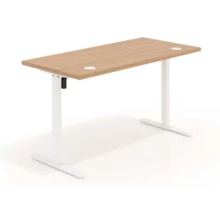 Escritorio Elevable Erghos Basic estructura blanca canto recto