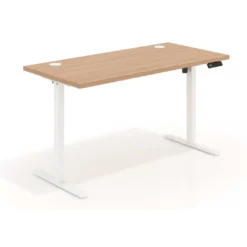 Escritorio Elevable Erghos Basic estructura blanca canto recto