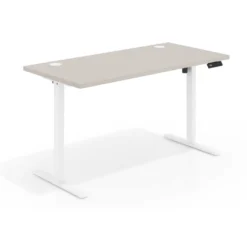 Escritorio Elevable Erghos Basic estructura blanca canto recto
