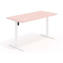 Escritorio Elevable Erghos Basic estructura blanca canto recto