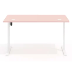 Escritorio Elevable Erghos Basic estructura blanca canto recto
