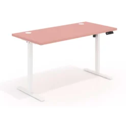 Escritorio Elevable Erghos Basic estructura blanca canto recto