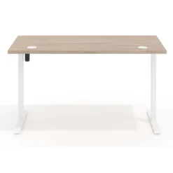 Escritorio Elevable Erghos Basic estructura blanca canto recto