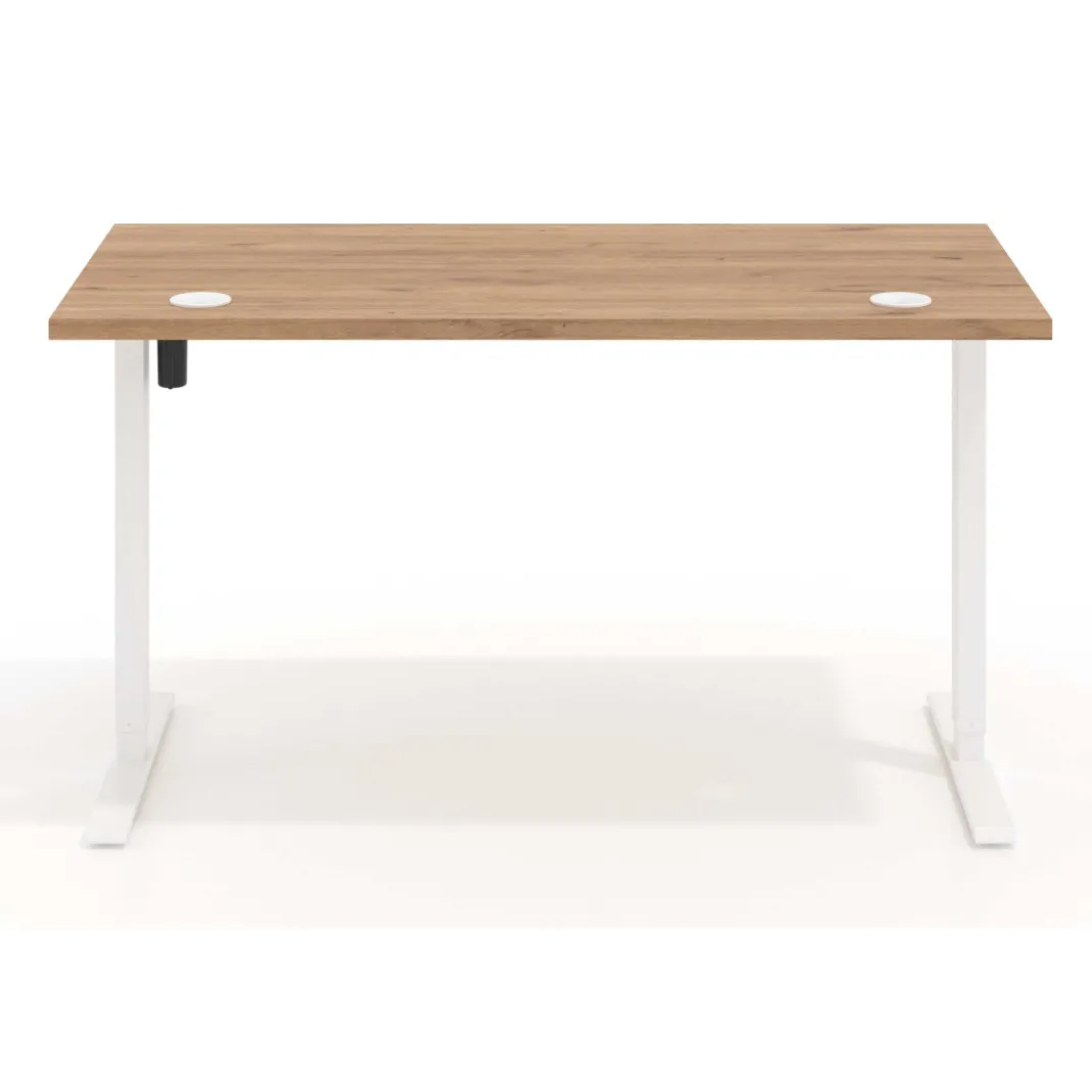 Escritorio Elevable Erghos Basic estructura blanca canto recto