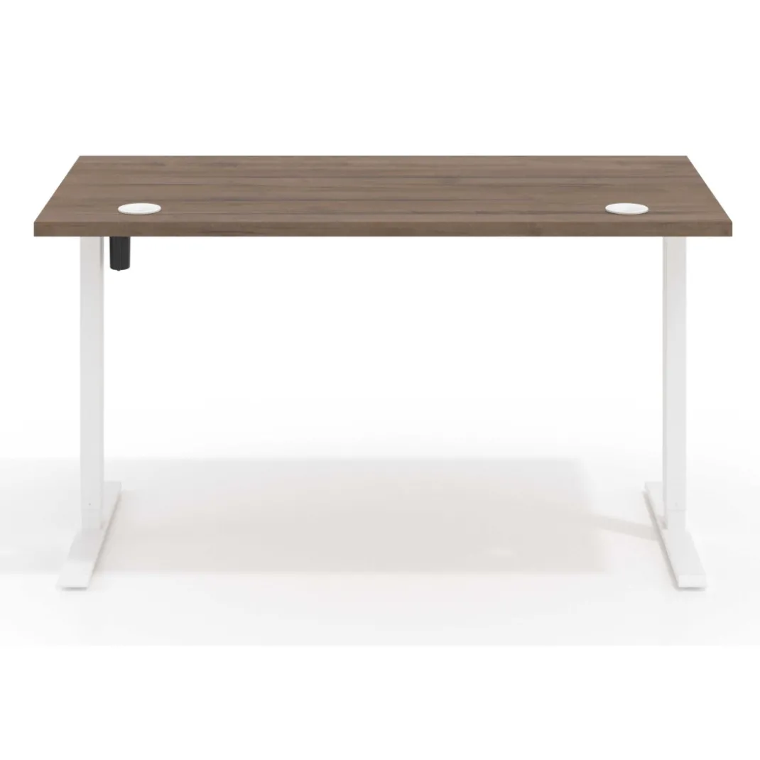 Escritorio Elevable Erghos Basic estructura blanca canto recto
